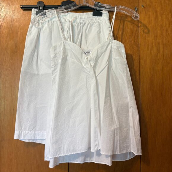 ZARA White Poplin Sweetheart Neck Top, Size: XS - Picture 4 of 4